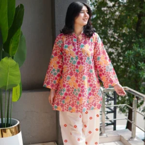 2 Pc - Embroided Farshi Shalwar With printed Shirt - 009